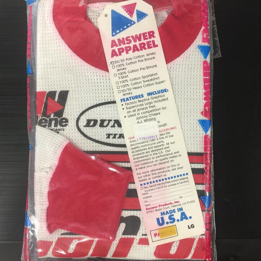 Can-am Motocross Jersey 1987 Large White Red Black